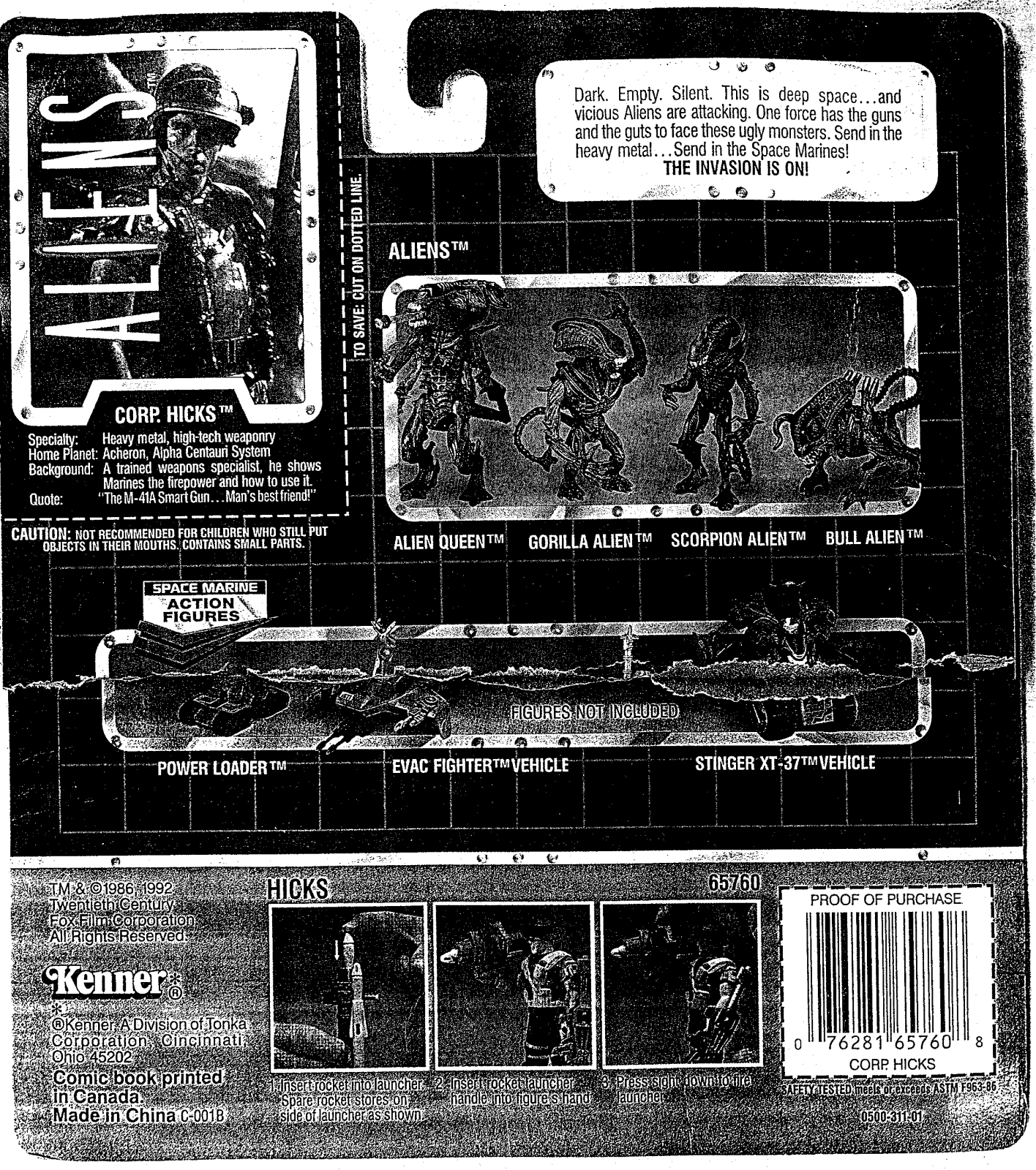 HASBRO Aliens Corp Hicks User Manual