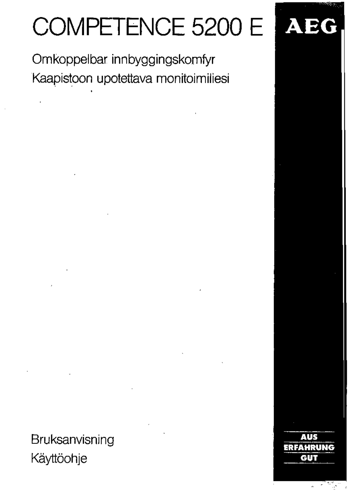 AEG COMPETENCE 5200E Manual