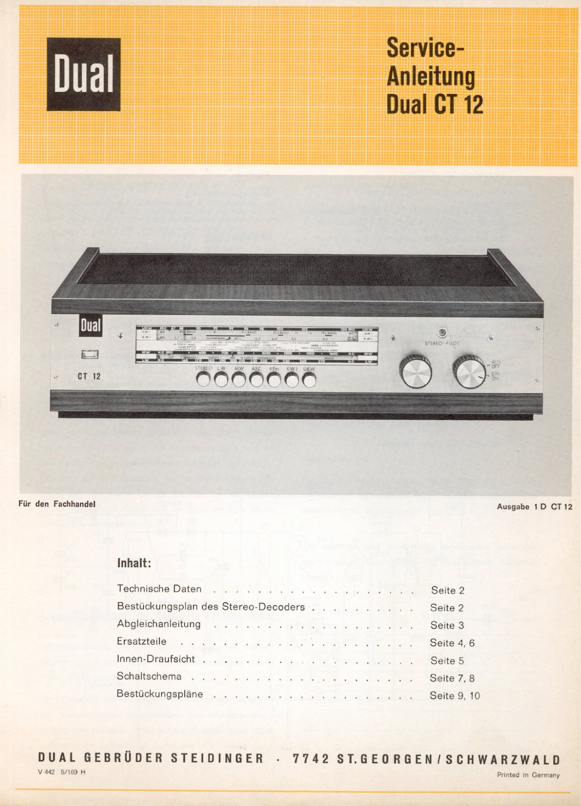 Dual CT-12 Service manual