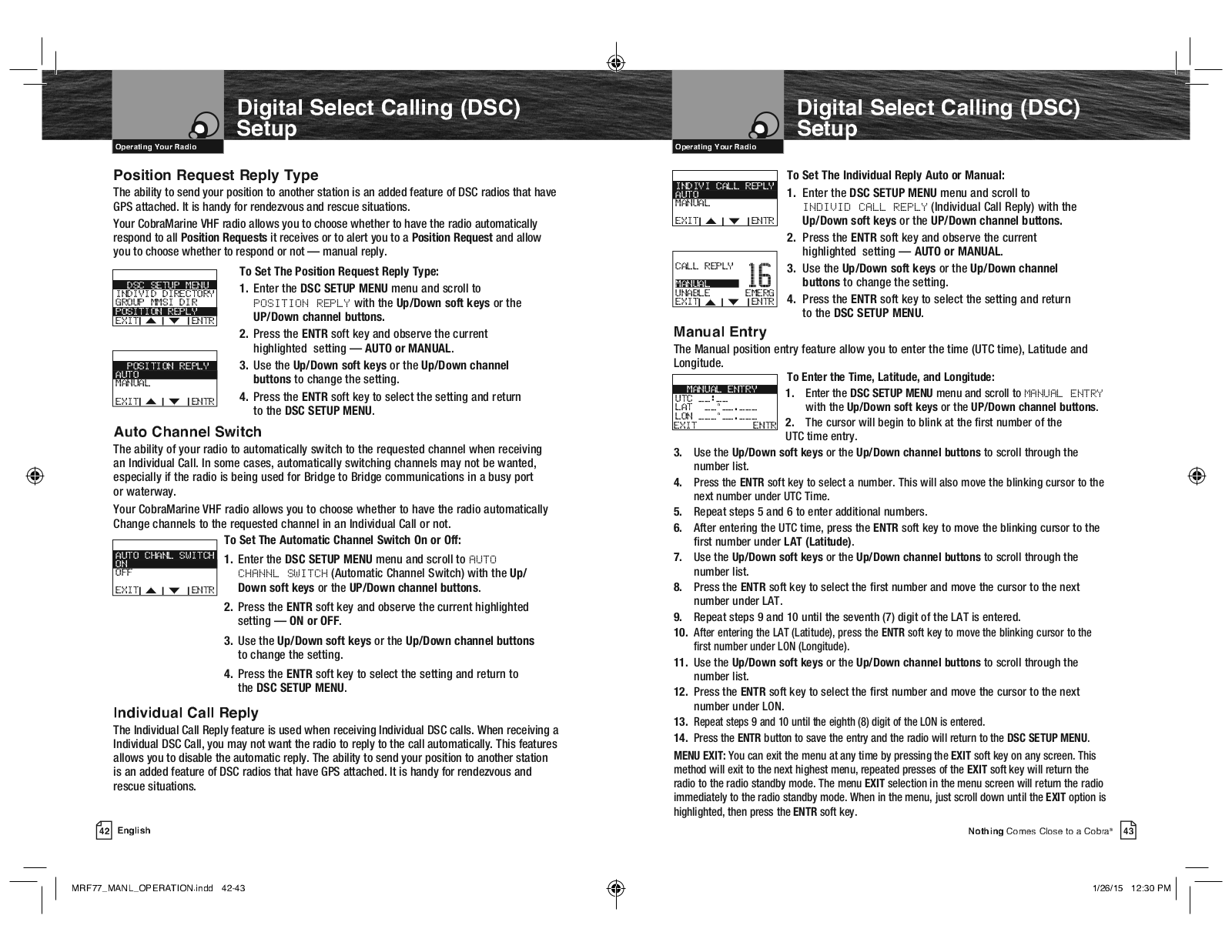 Cobra Electronics MRF77 User Manual