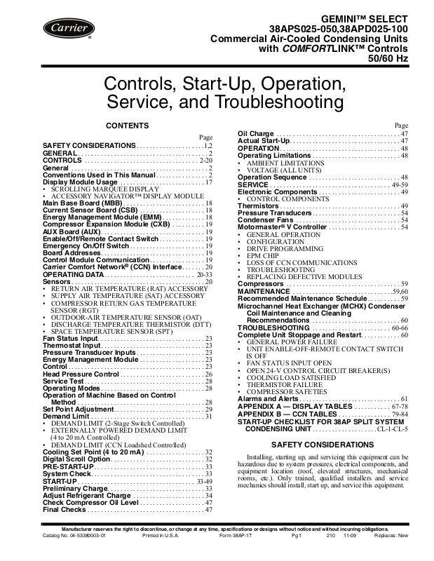 carrier-38apd025-100-38aps025-050-user-manual