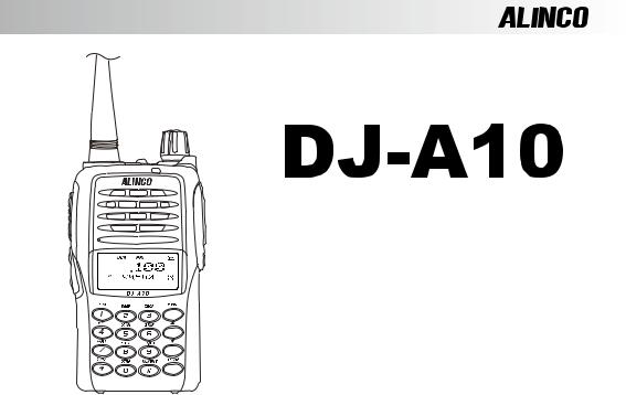 Alinco DJ-A10 User Manual