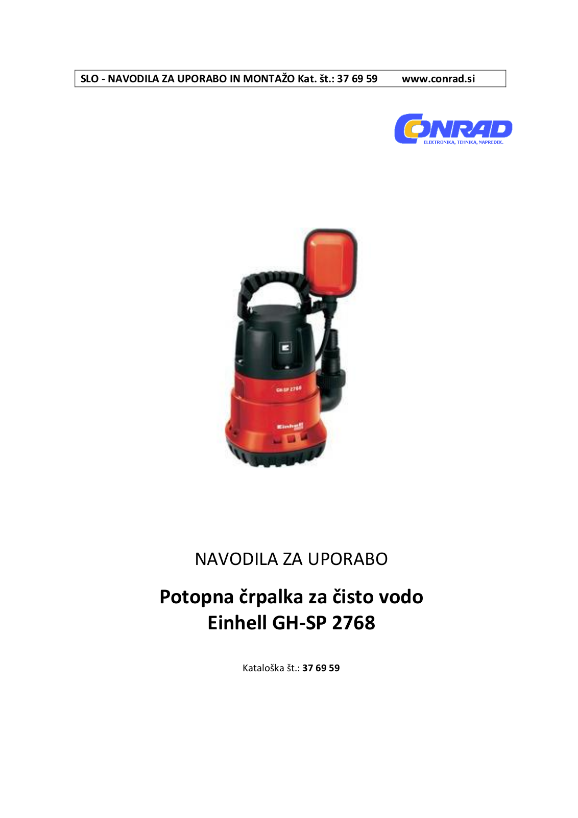 Einhell GH‐SP 2768 User guide