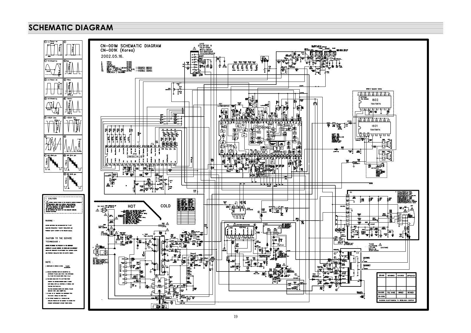 DAEWOO CN-001M, CN-001K Diagram