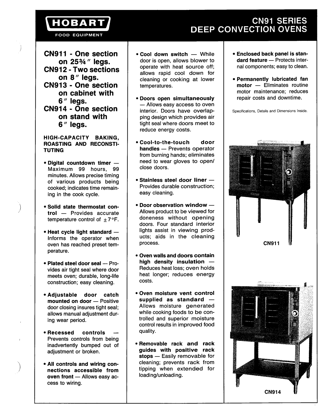 Hobart CN912 User Manual