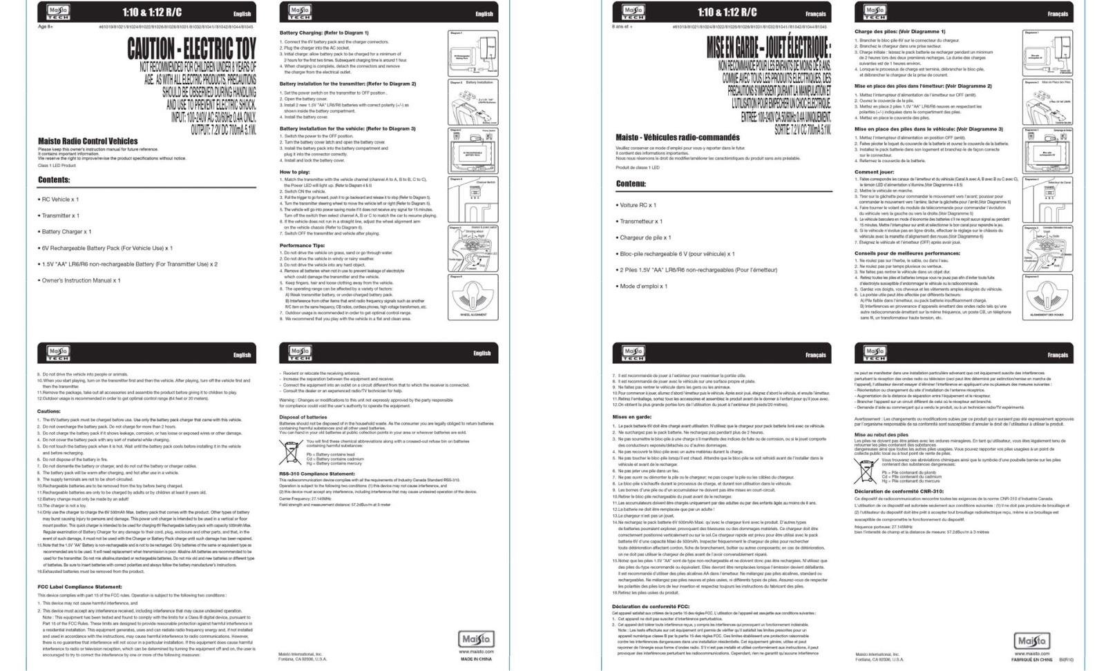 May Cheong Toy Fty 12119RC27A User Manual