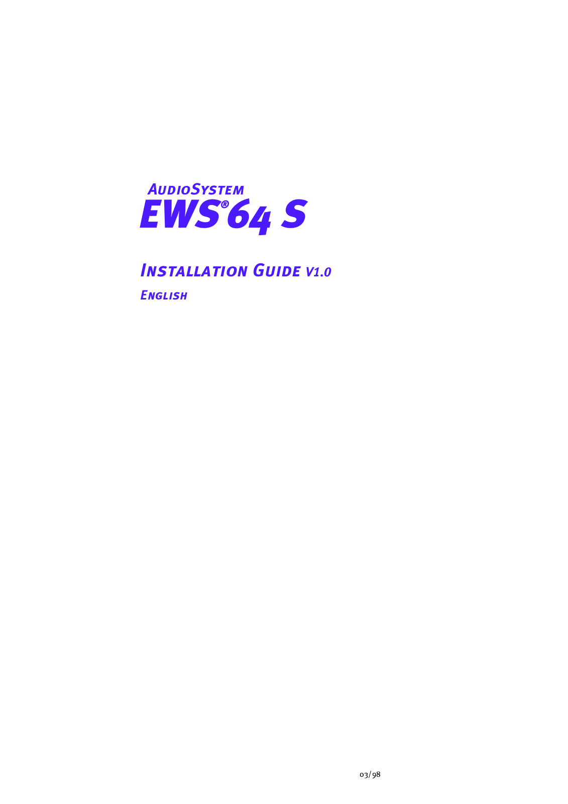 TerraTec EWS 64S User Manual