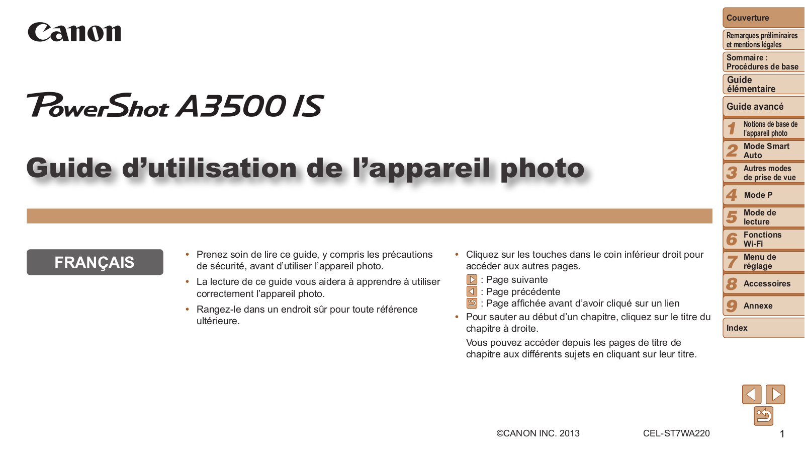 CANON A3500 IS User Manual