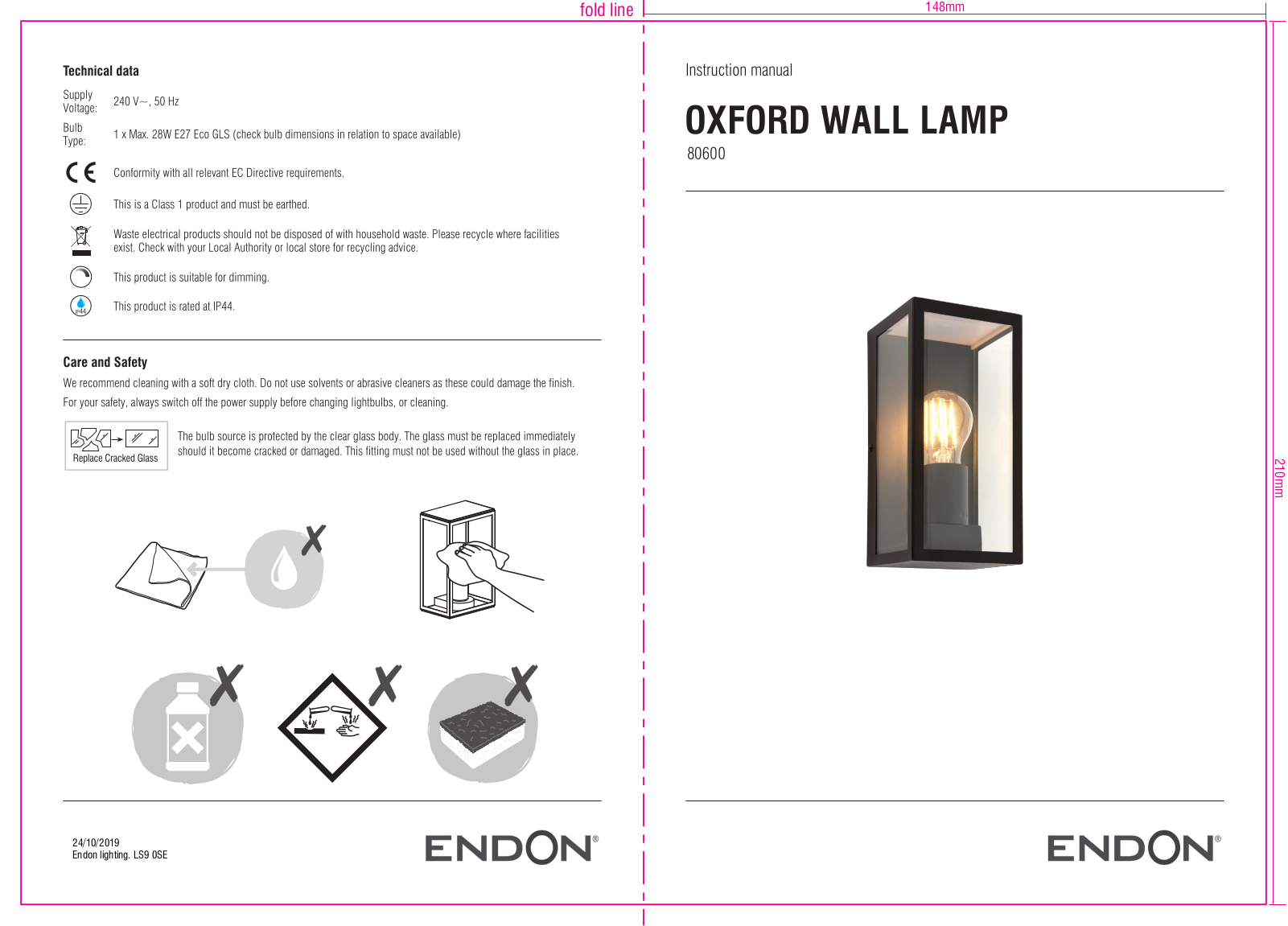 Endon Lighting 80600 Installation Instructions - ManualMachine.com