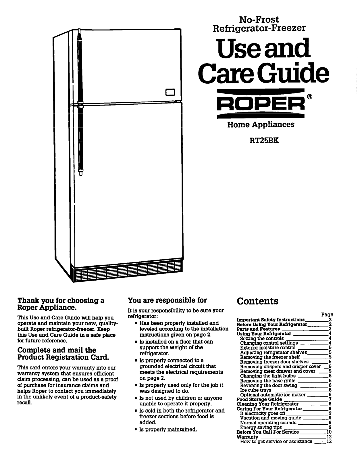 Whirlpool RT25BK User Manual - ManualMachine.com