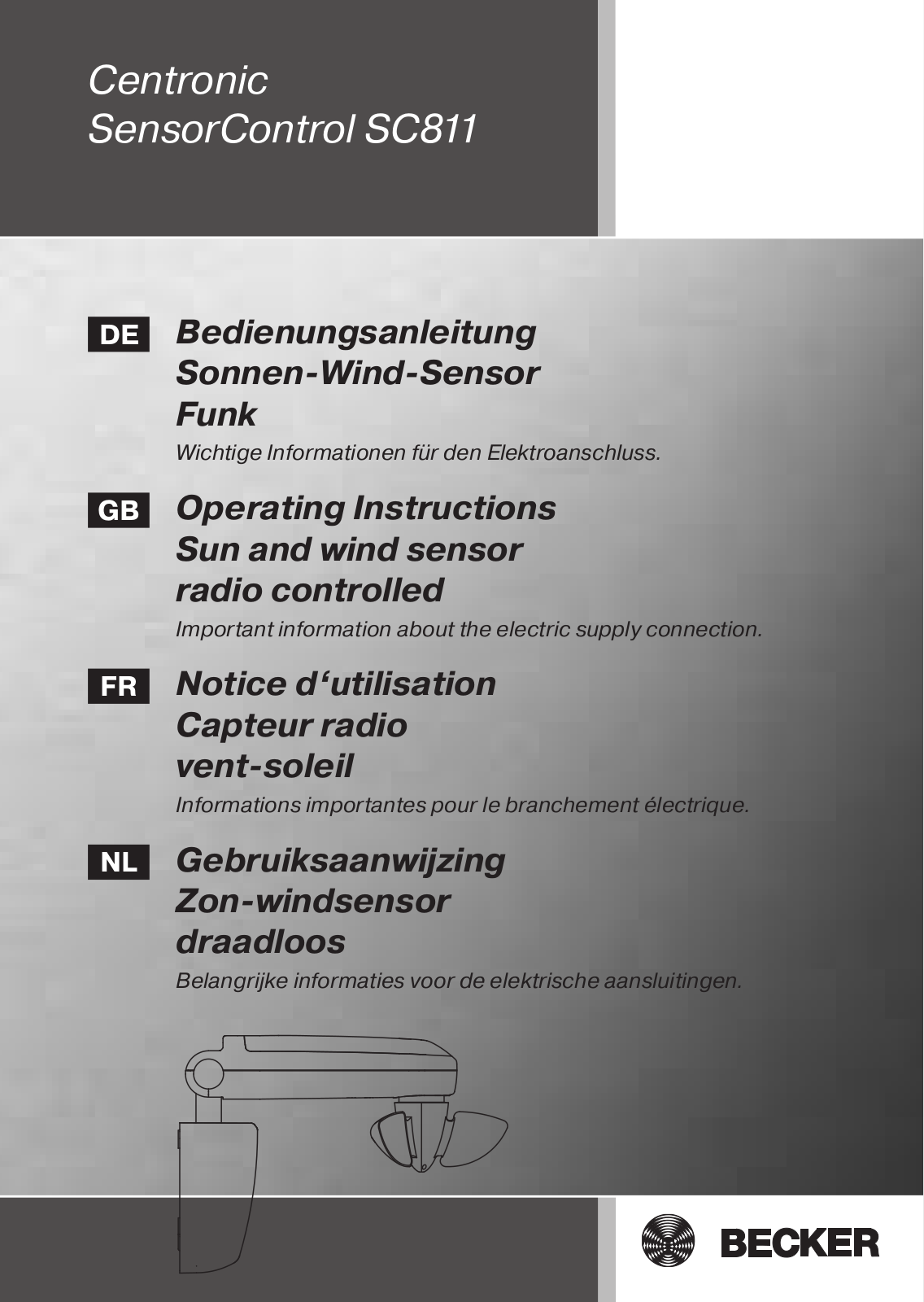 Becker Centronic SensorControl SC811 Operating Instructions Manual