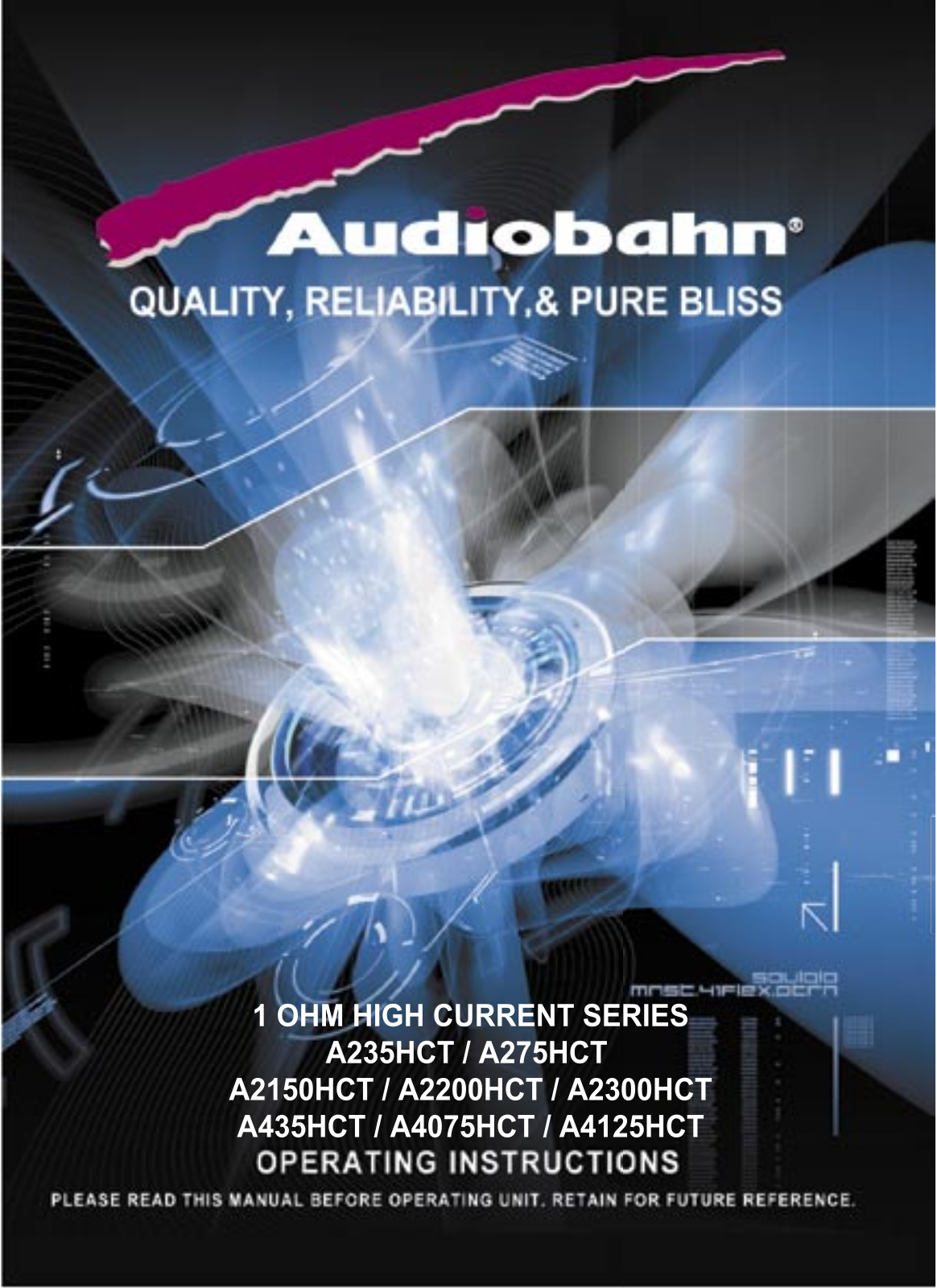 Audiobahn A235HCT, A275HCT, A2150HCT, A2200HCT, A2300HCT Manual