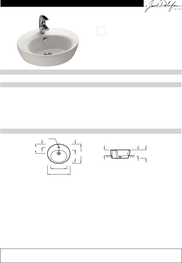 Jacob Delafon OVE E1708-00 User guide