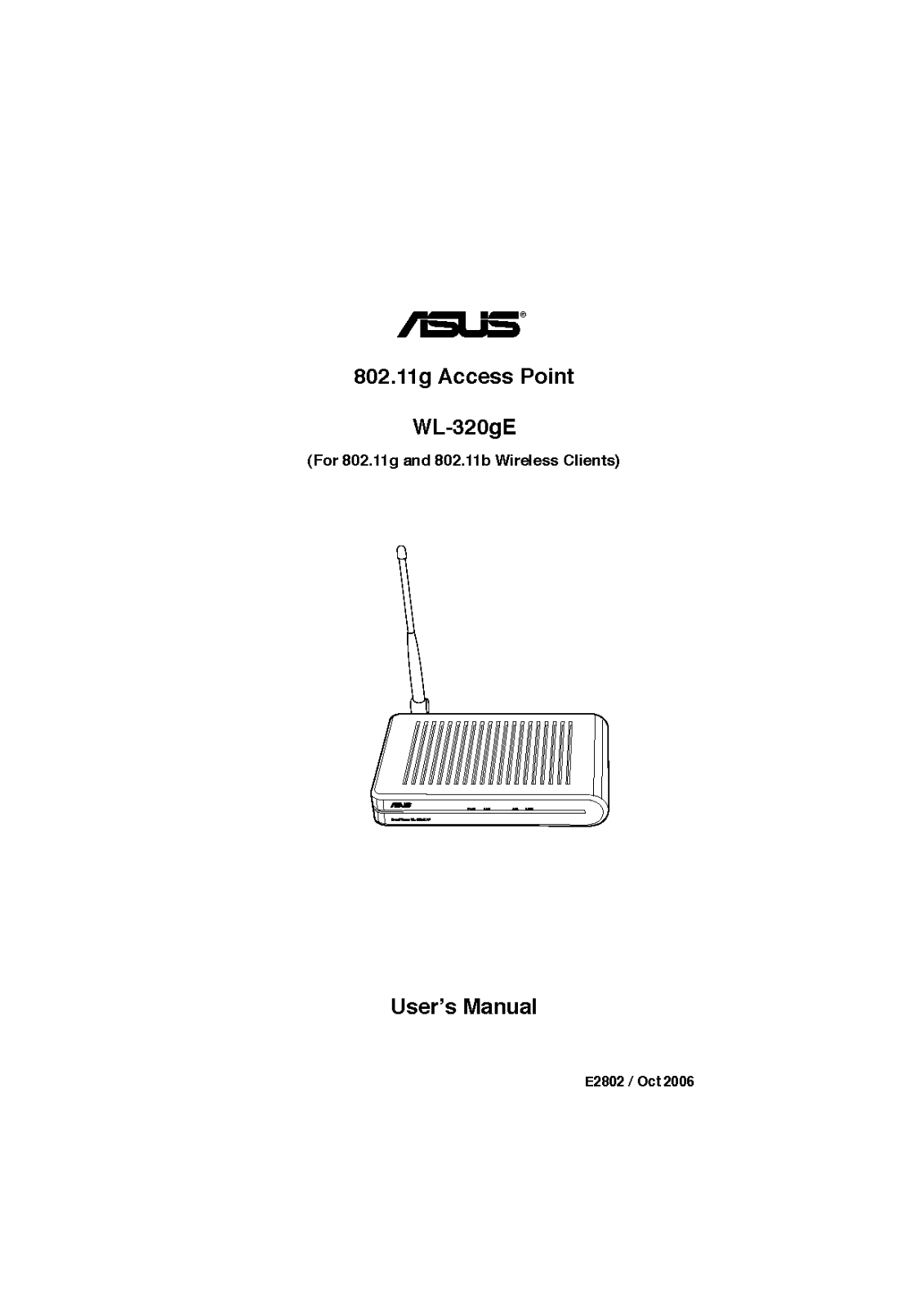 ASUSTeK Computer WL320GE Users Manual