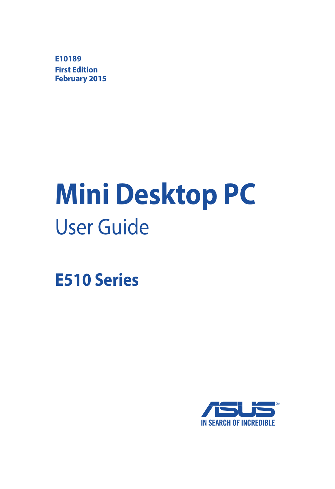 Asus E510 User’s Manual