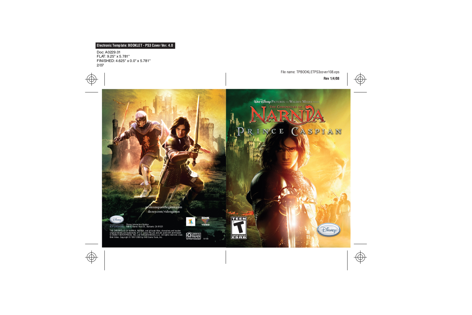 Disney Interactive Studios The Chronicles of Narnia: Prince Caspian User Manual