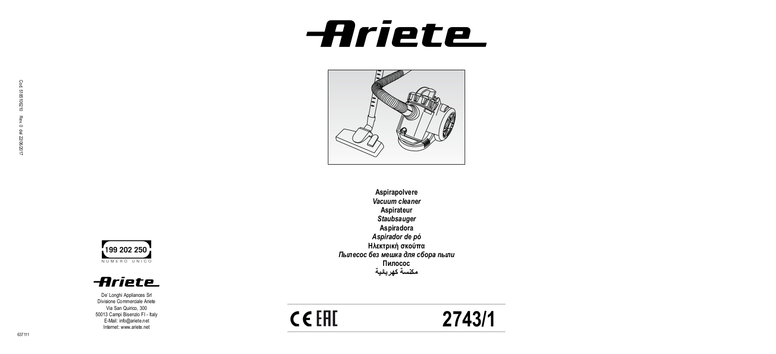 Ariete 2743/1 User guide - ManualMachine.com