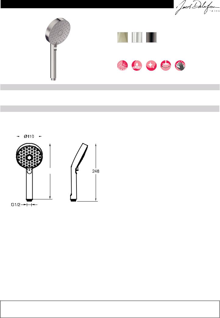 Jacob Delafon AWAKEN E72415RU, AWAKEN E72415RU BN, AWAKEN E72415RU CP, AWAKEN E72415RU TT Datasheet