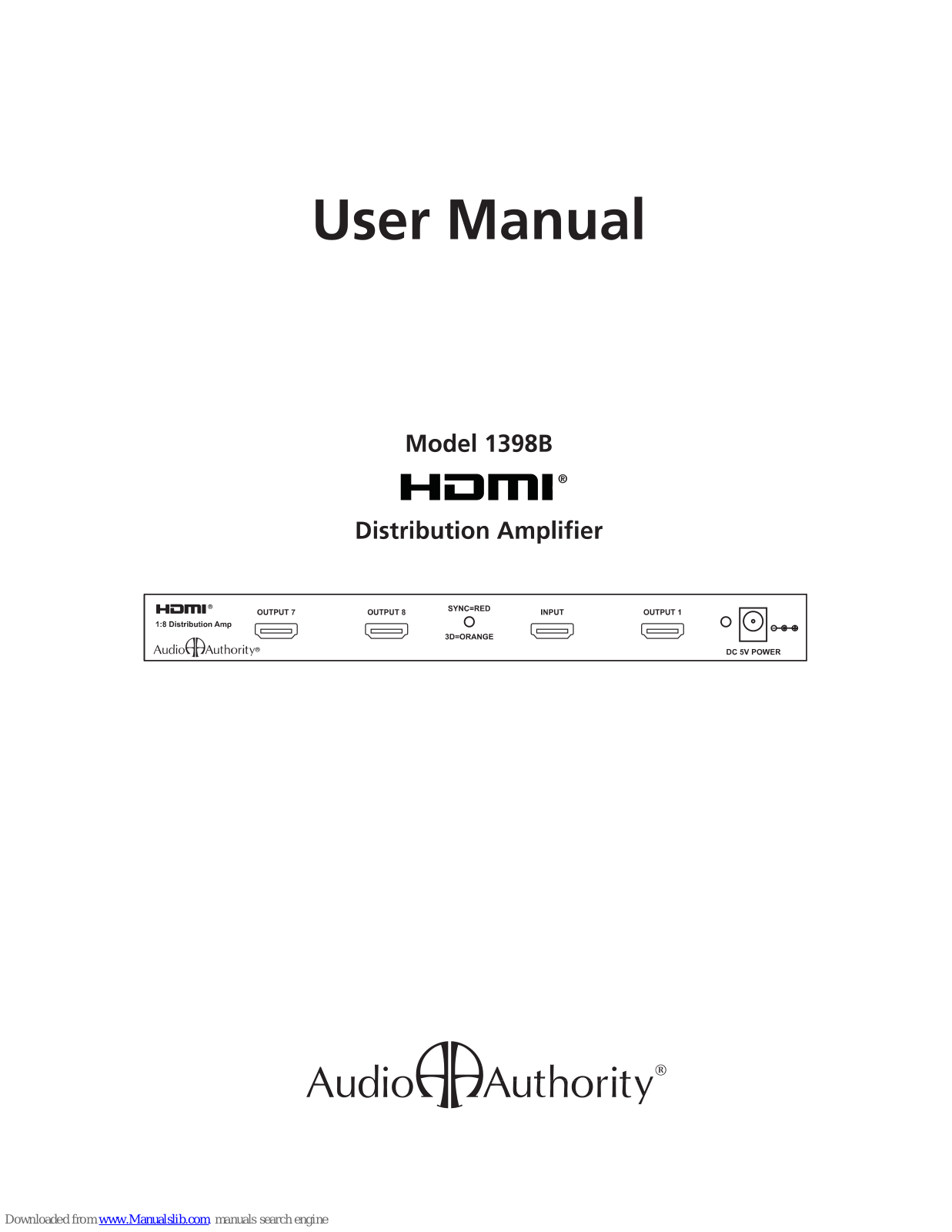 Audio Authority 1398B User Manual - ManualMachine.com
