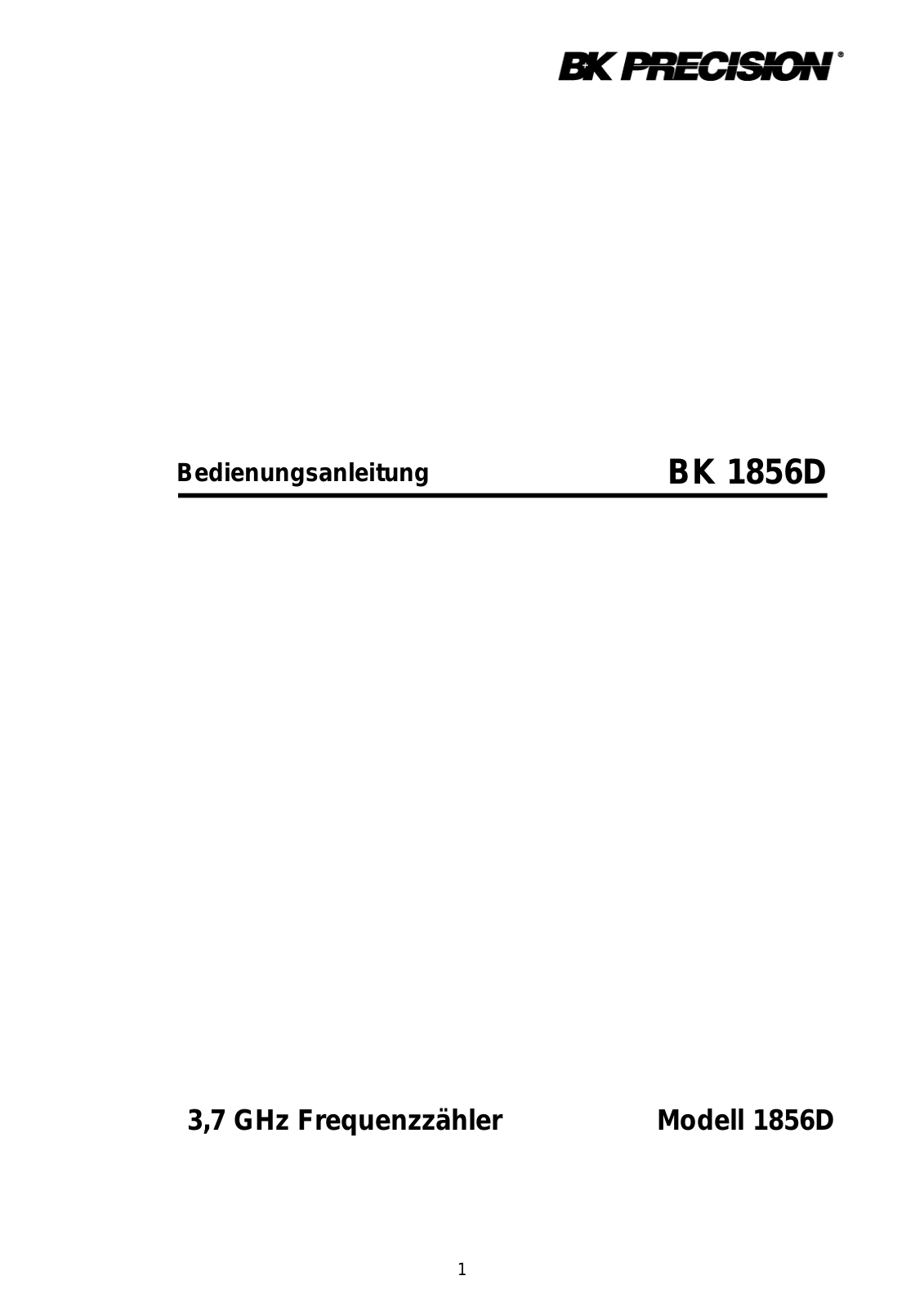 BK Precision 1856D User guide