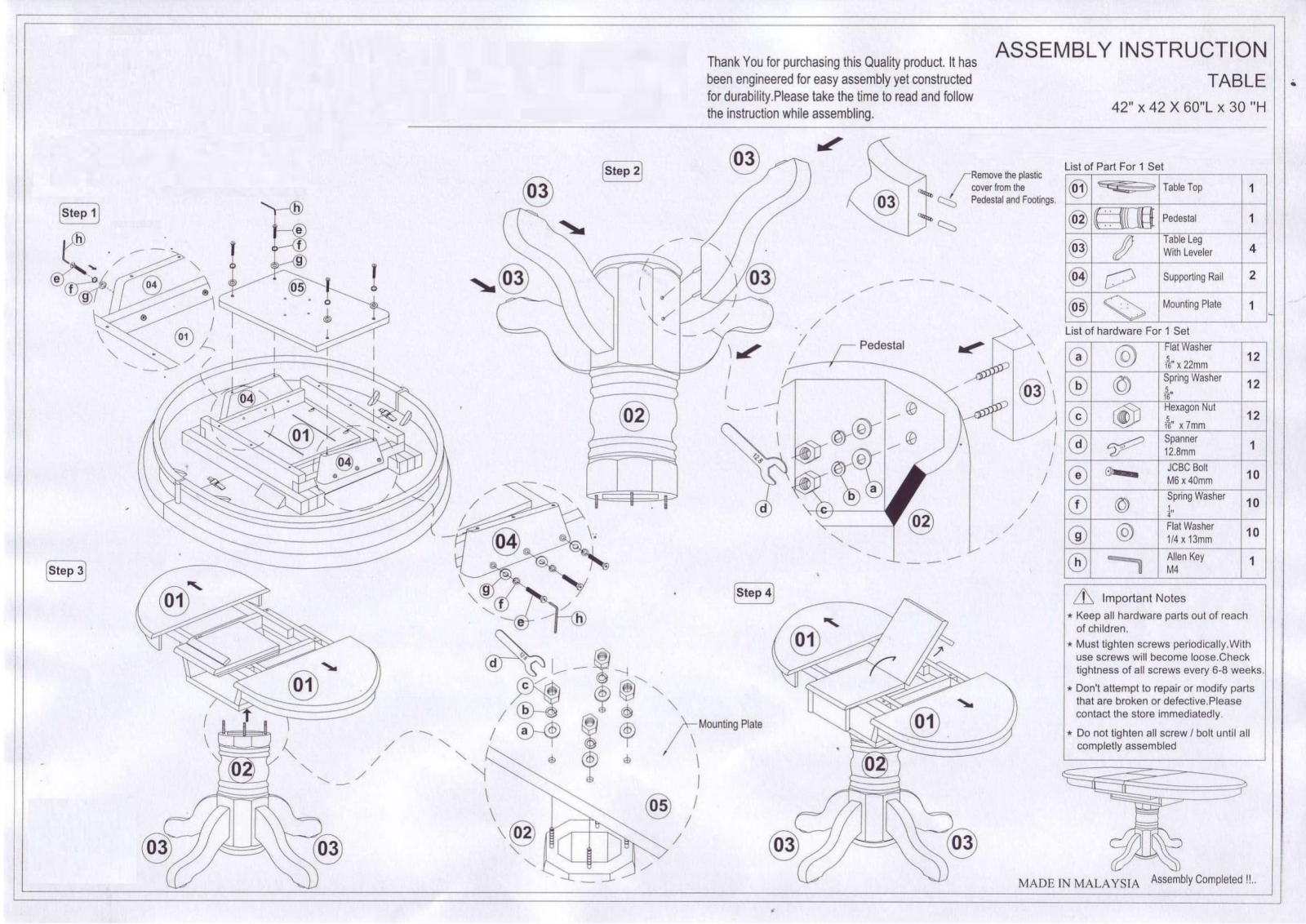 Foundstone W003980893 Assembly Instruction - ManualMachine.com