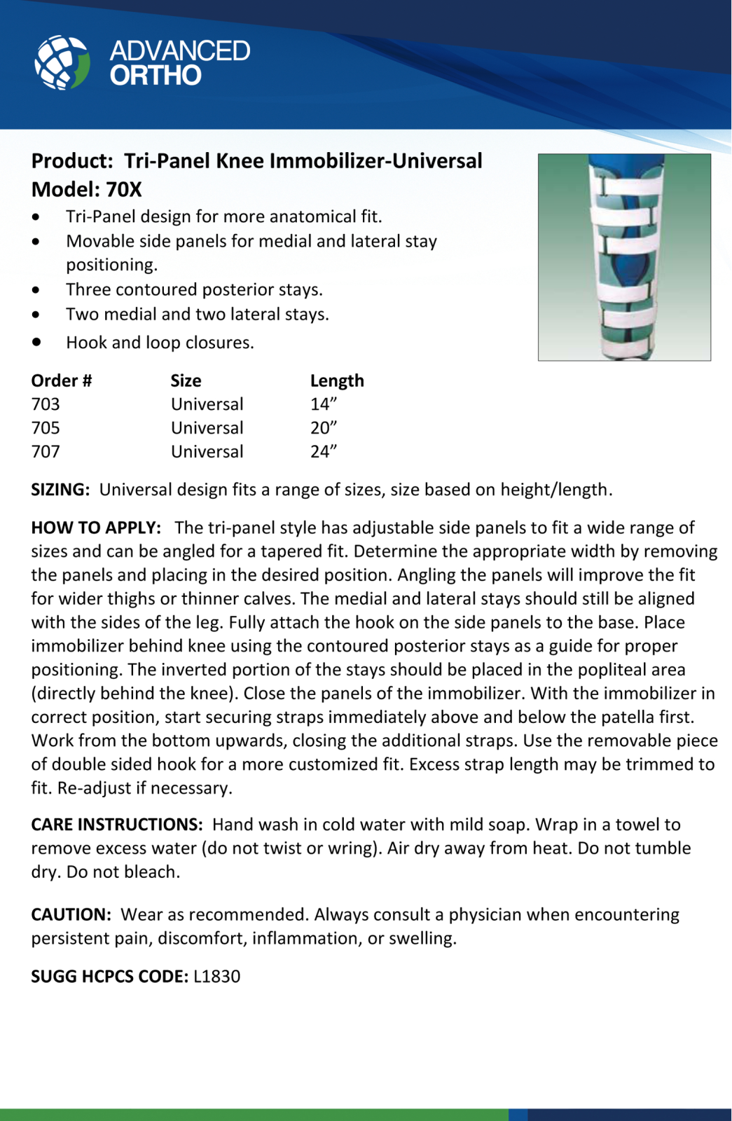 Advanced Ortho 703, 705, 707 User manual - ManualMachine.com