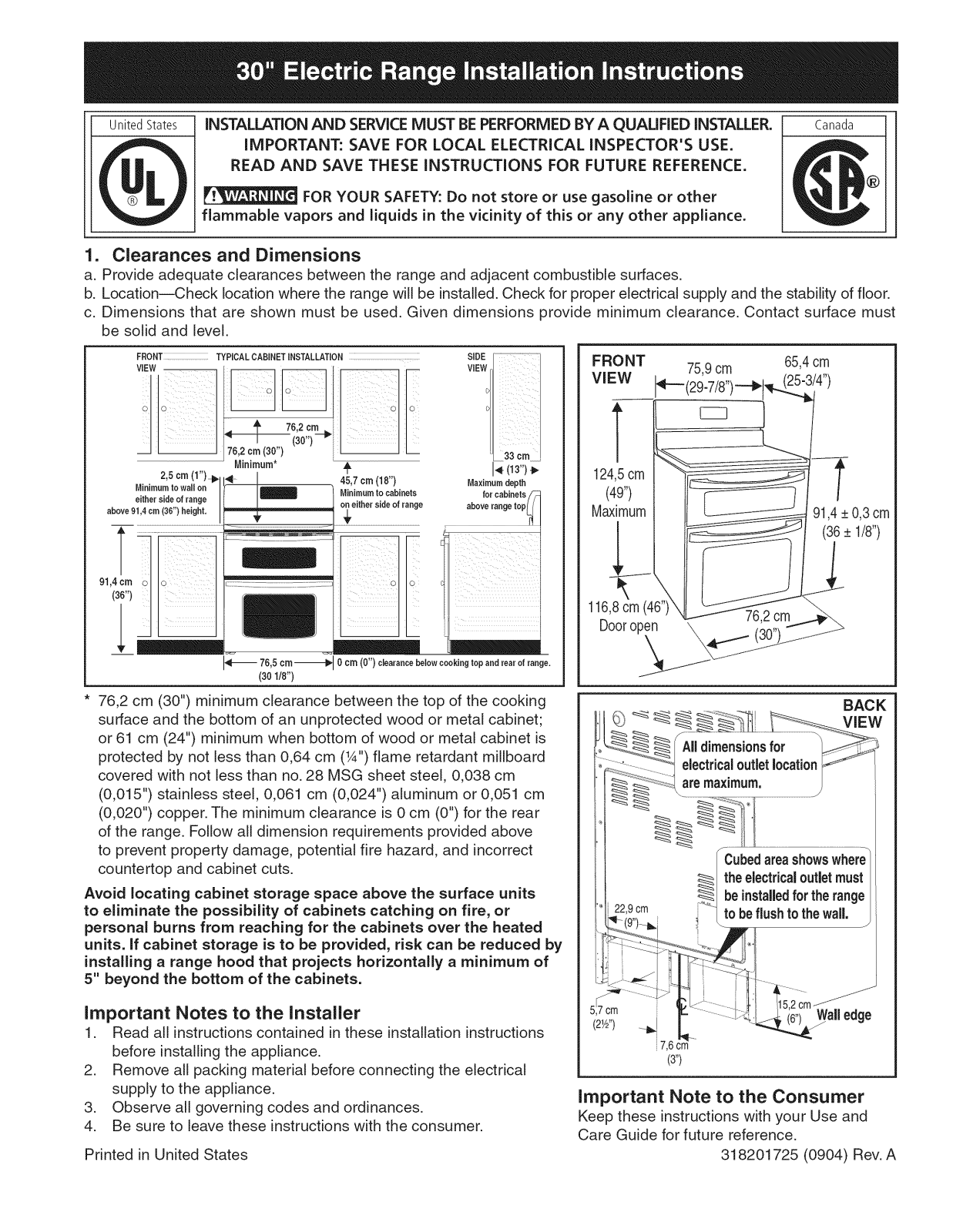 Frigidaire CGEF304DKF2, CGEF304DKF3, CGEF304DKF4 Installation Guide - ManualMachine.com