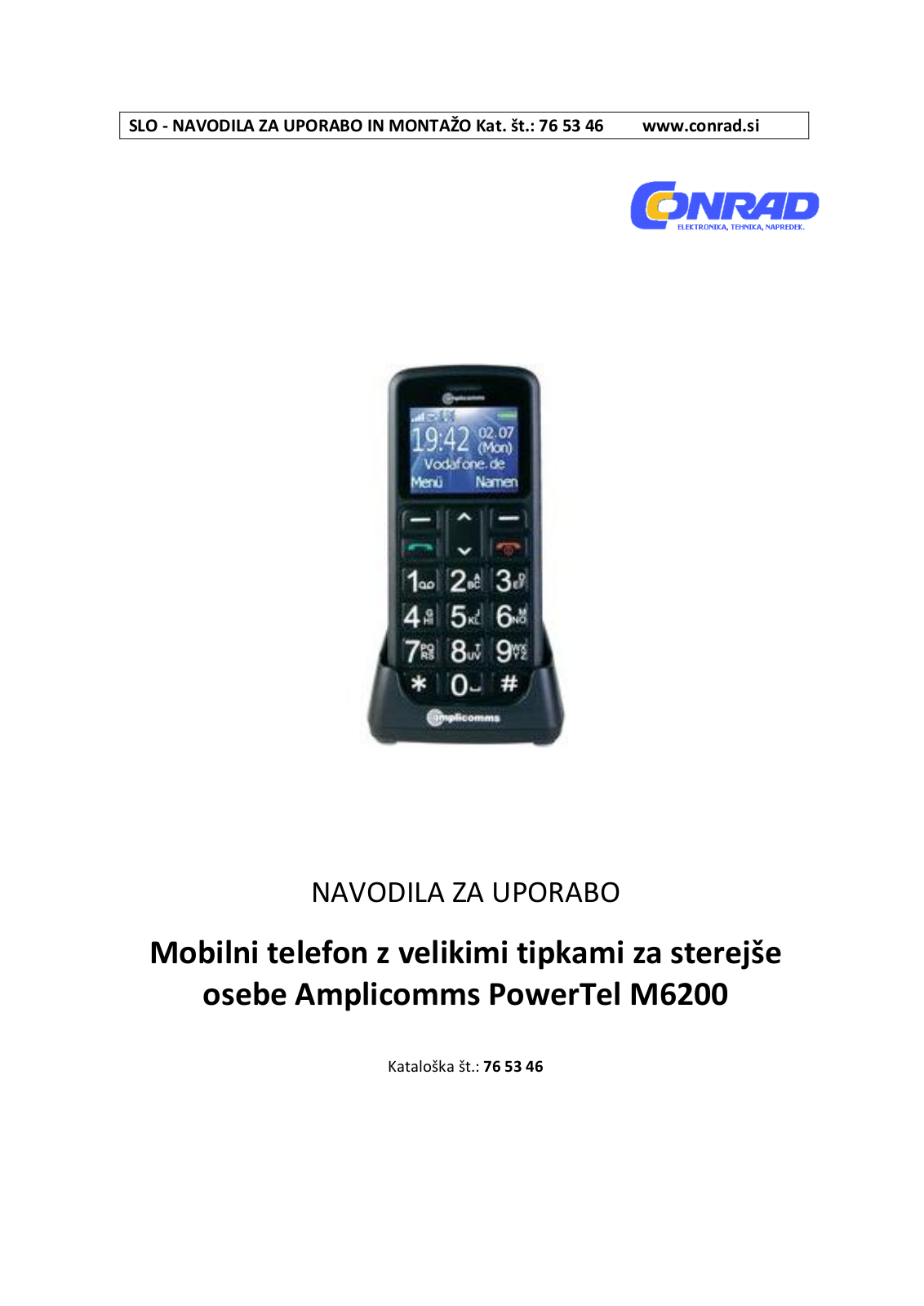 Amplicomms PowerTel M6200 User guide