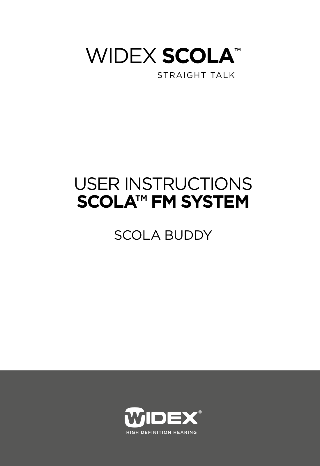 Widex SCOLA Buddy User Manual