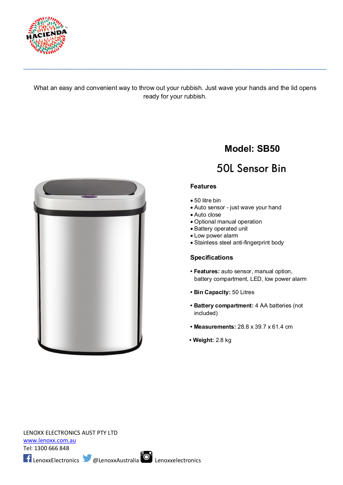 Healthy Choice SB50 User manual - ManualMachine.com