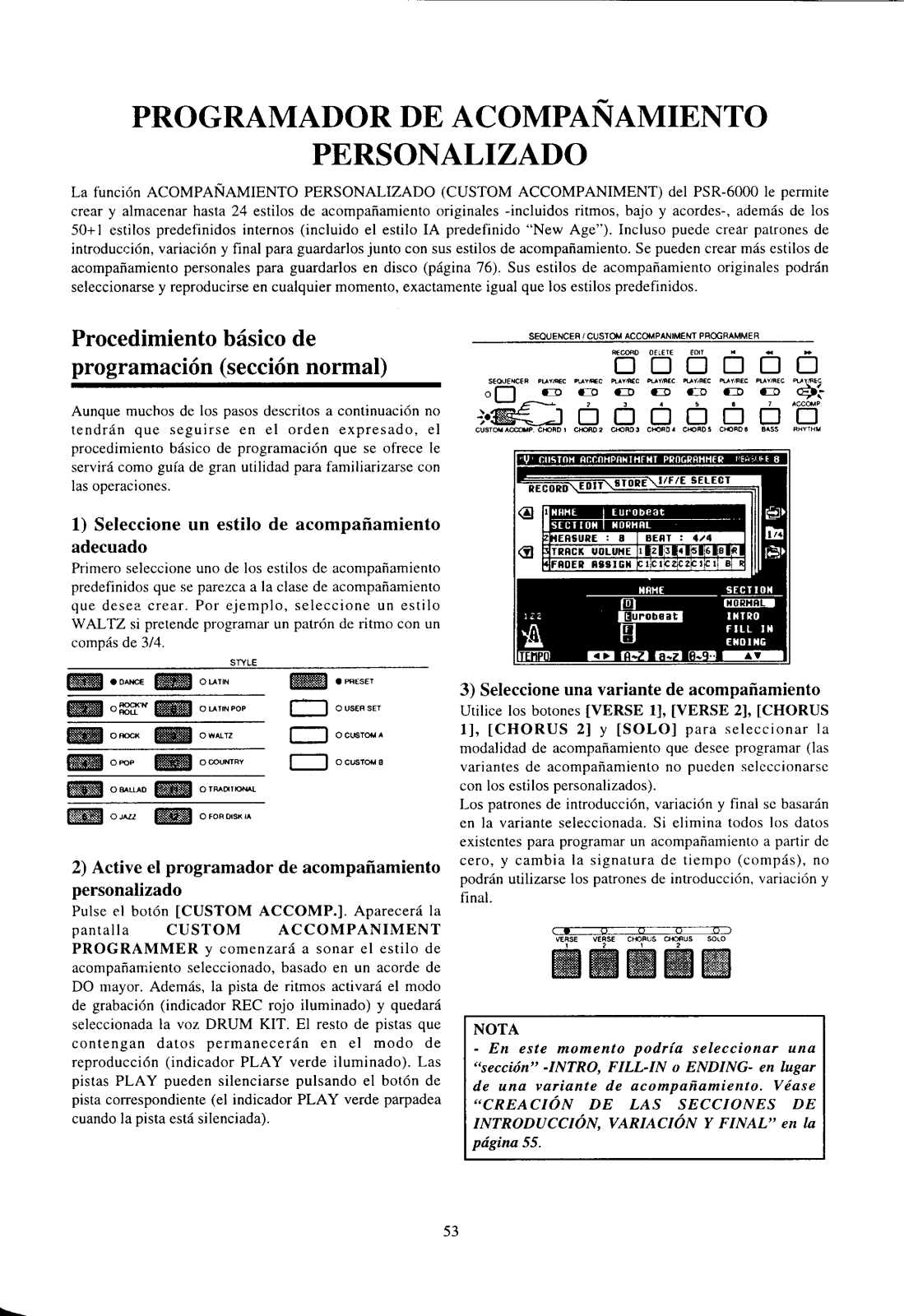 Yamaha PSR-6000 User Manual