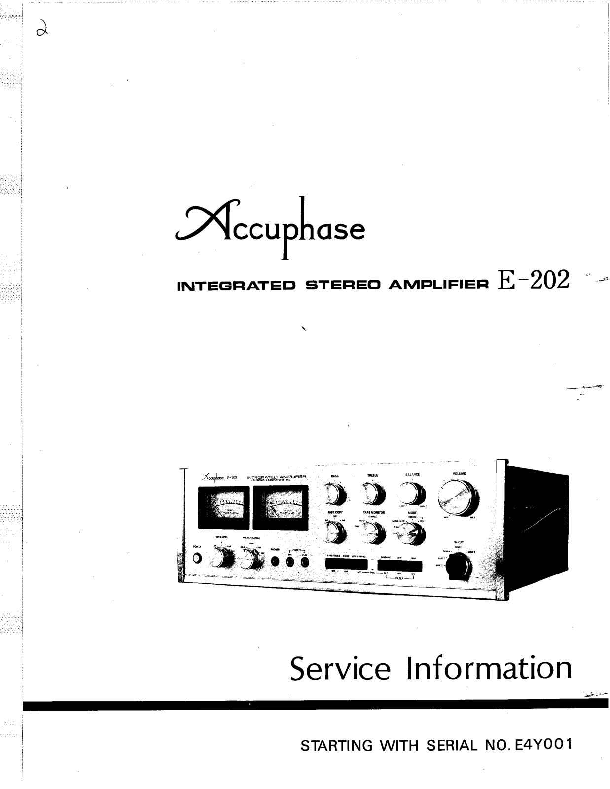 Accuphase E-202 Service manual