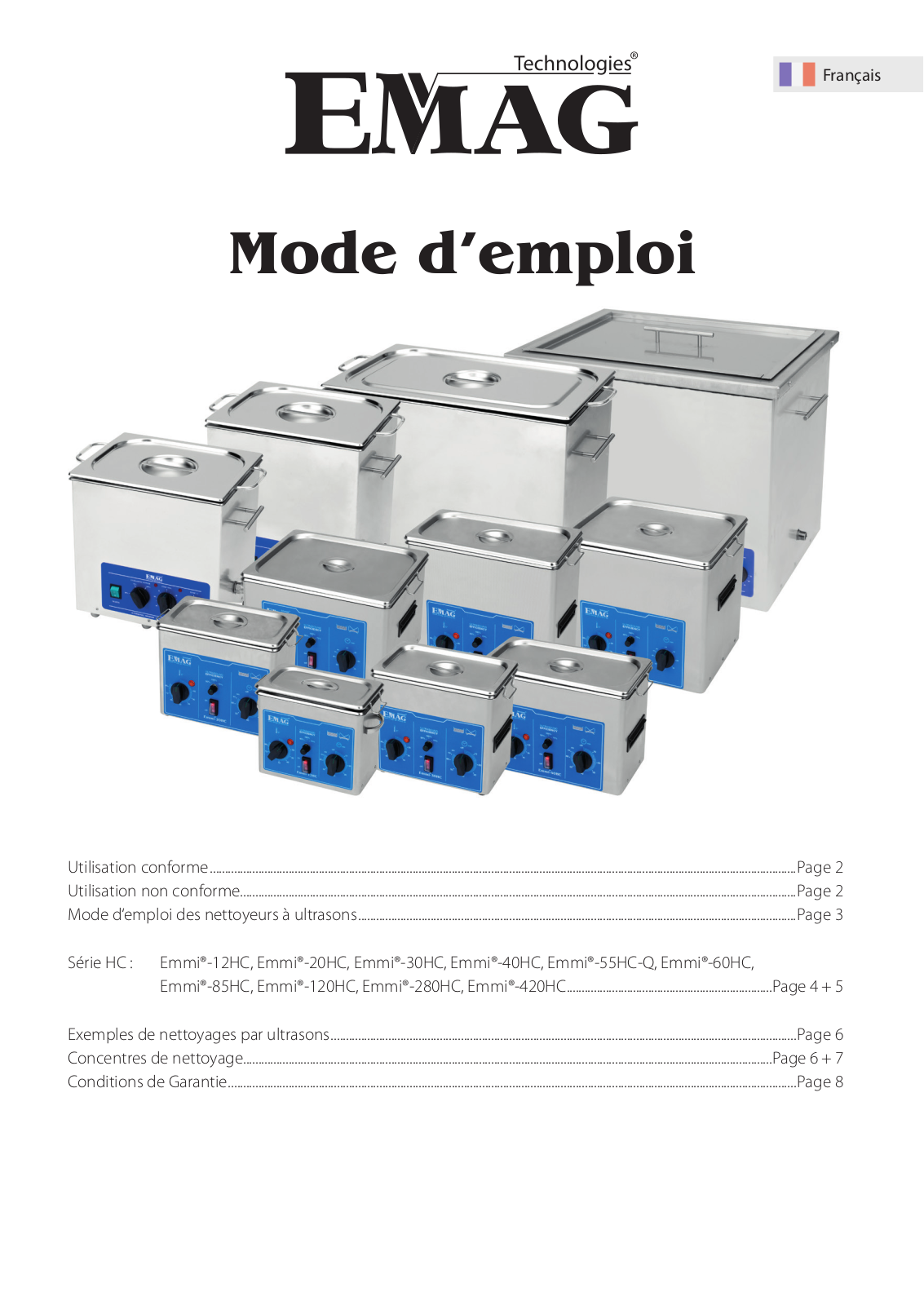 Emag EMMI-12HC, EMMI-20HC, EMMI-30HC, EMMI-40HC, EMMI-55HC-Q User guide