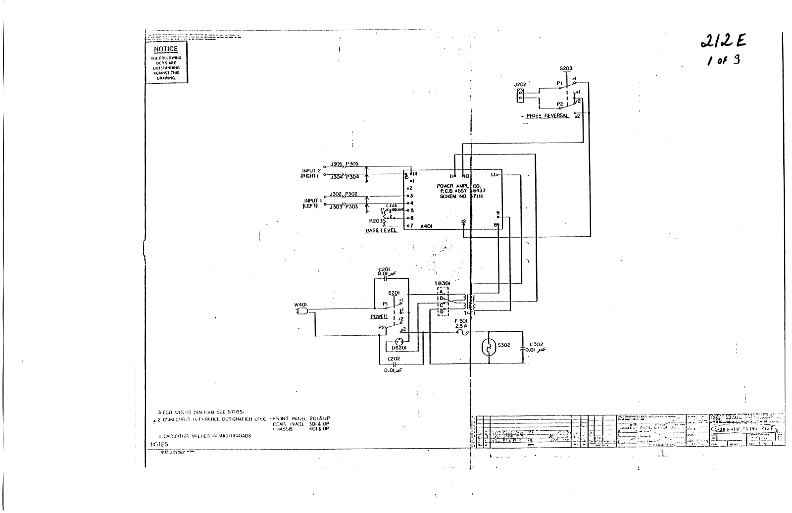 JBL 212-E Schematic