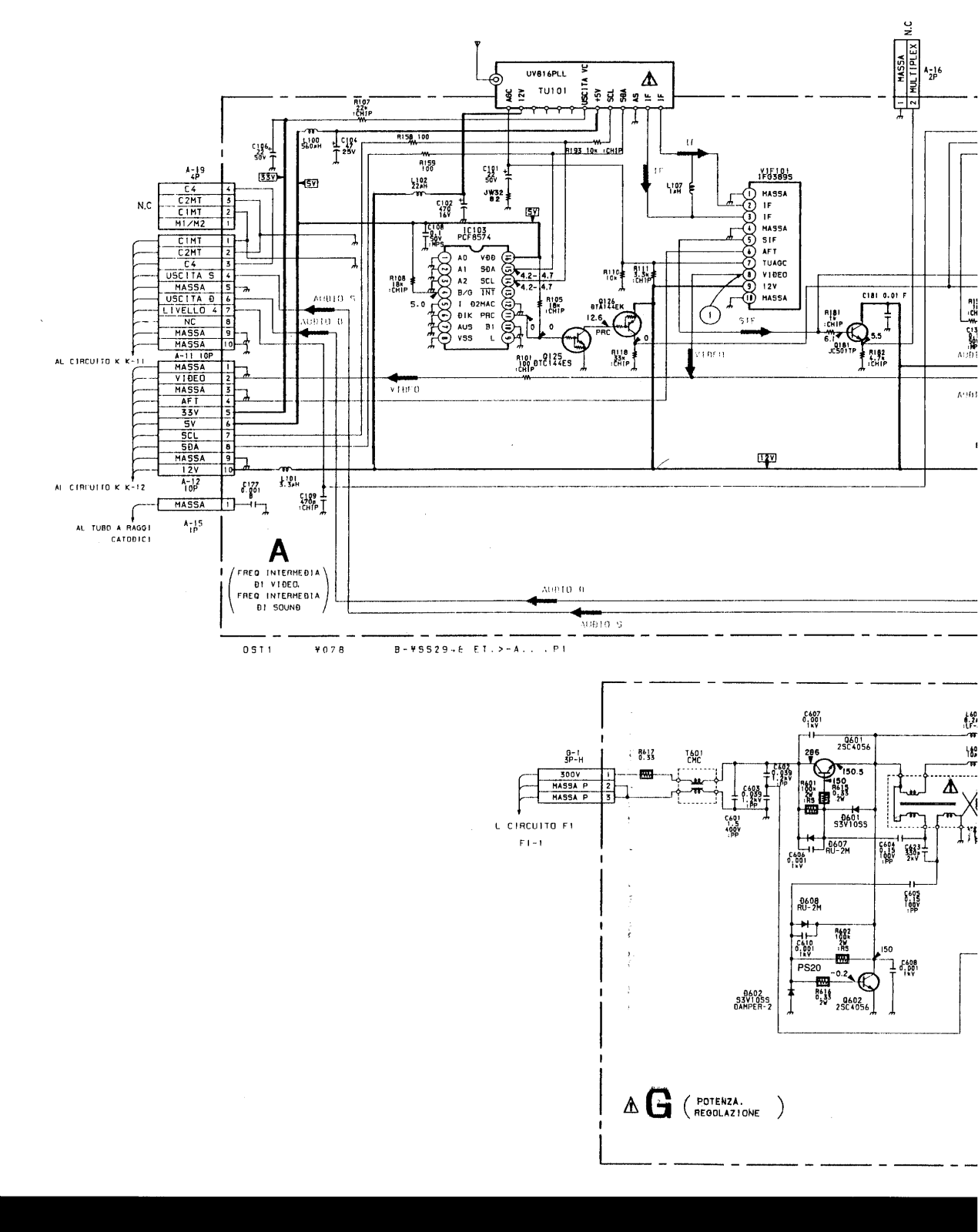 Sony KV-D3433E Schematic