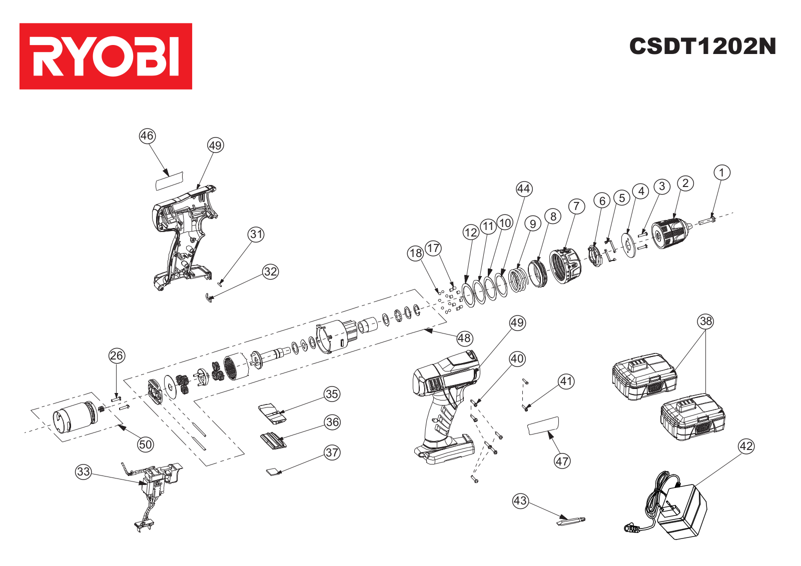 Ryobi CSDT1202N User Manual