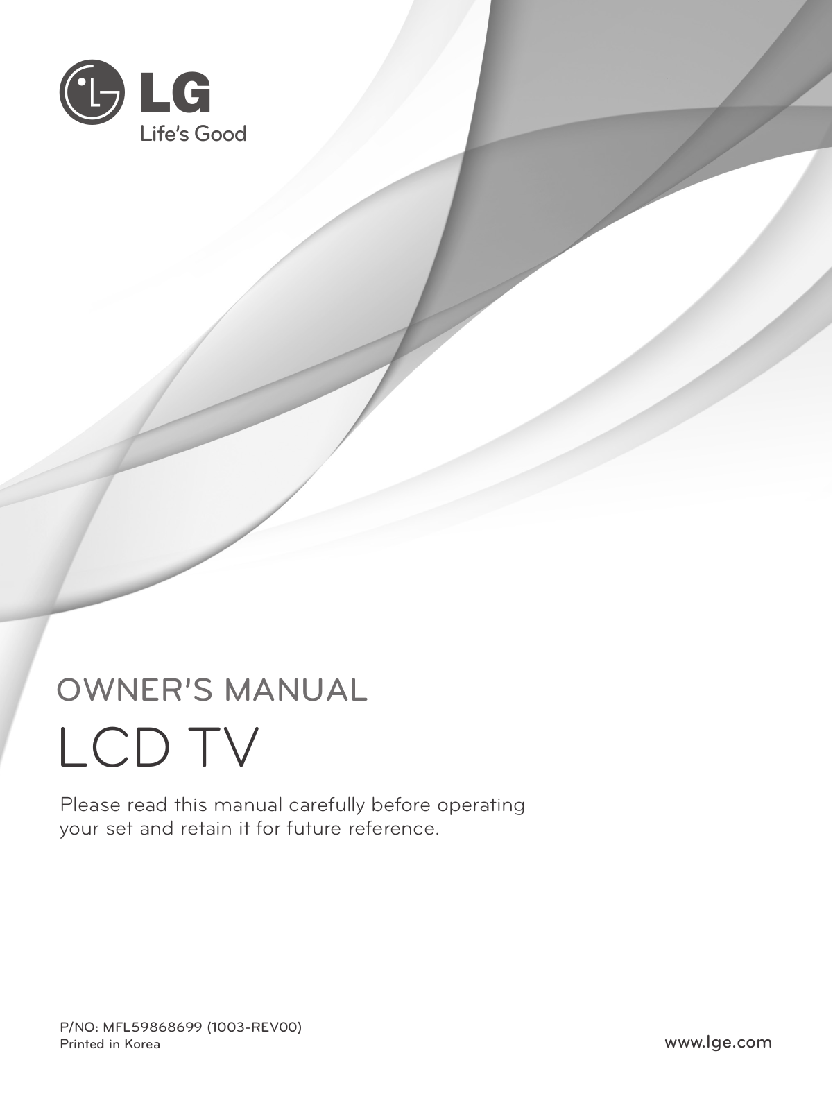 LG 37LH200C Owner’s Manual