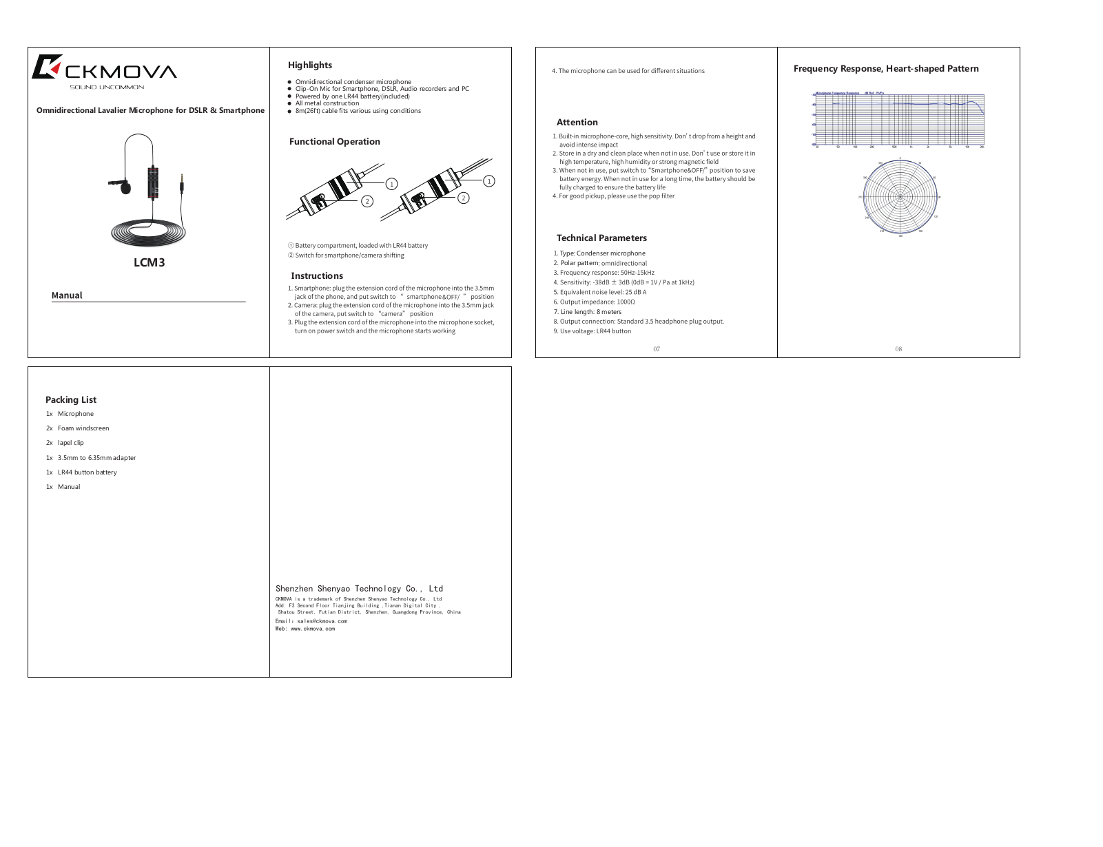 CKMOVA LCM3 User Manual