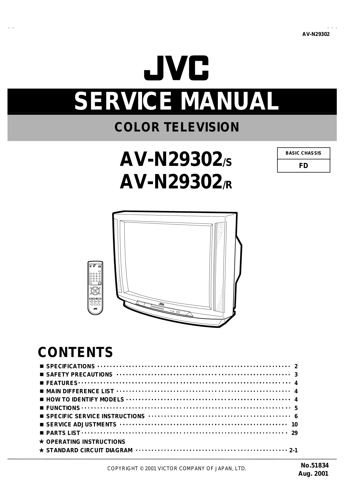 JVC AV-N29302 Service Manual