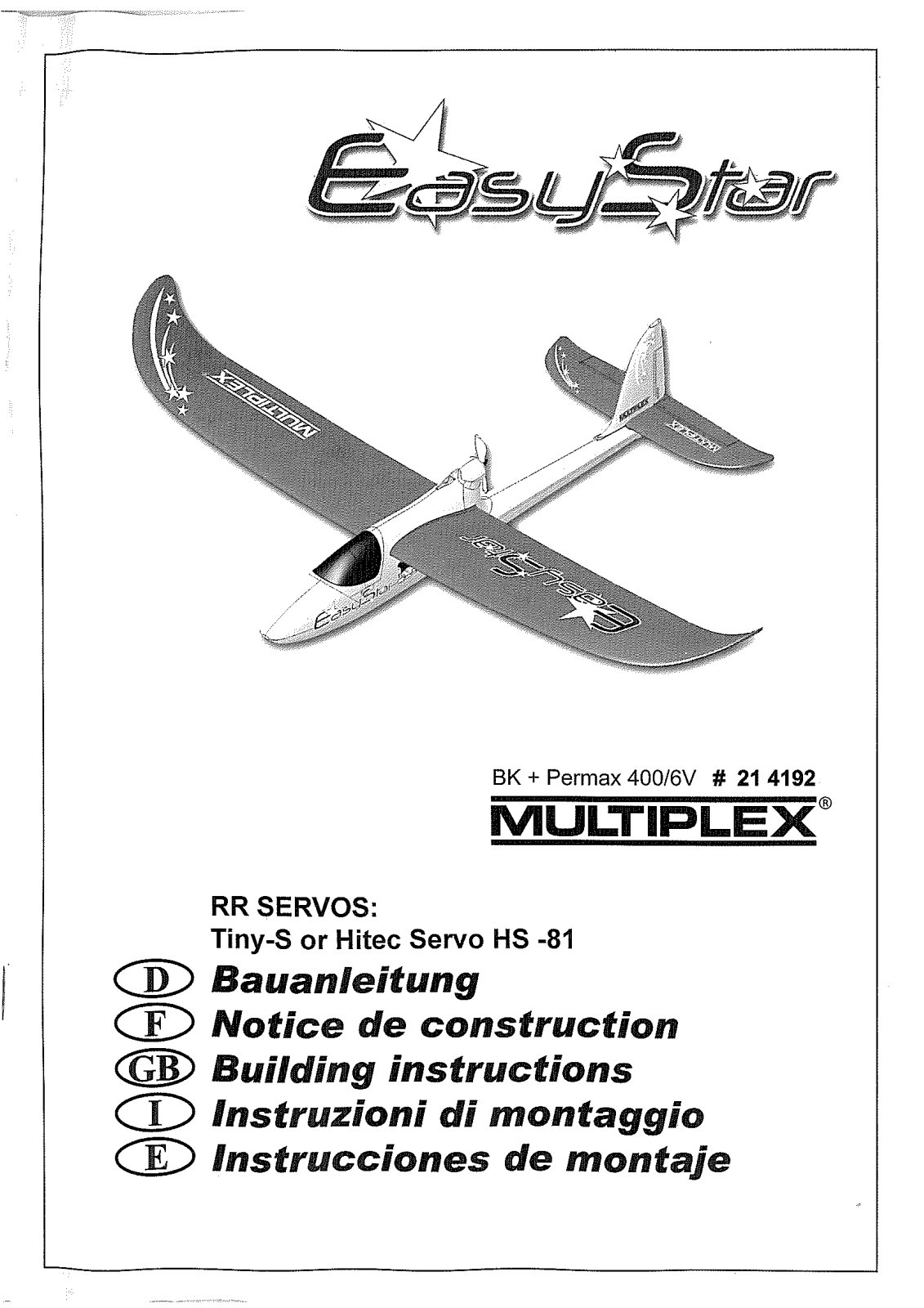 Multiplex EasyStar User guide