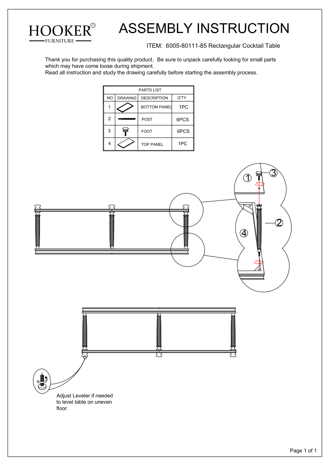 Hooker 6005-80111-85 Assembly Instructions - ManualMachine.com