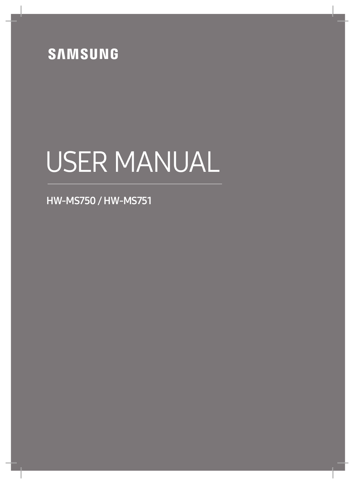 Samsung HW-MS750, HW-MS751 User Manual