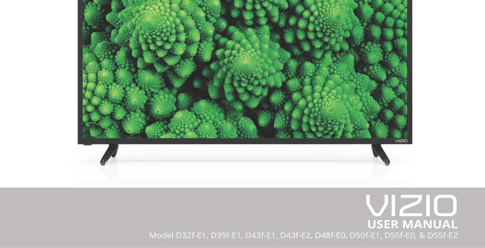 Vizio D32f-E1, D43f-E1, D39f-E1, D43f-E2, D48f-E0 User Manual