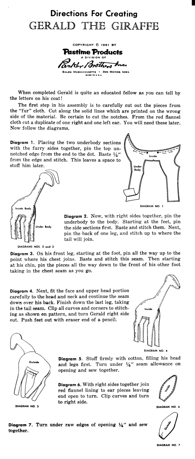 Hasbro Gerald the Giraffe User Manual