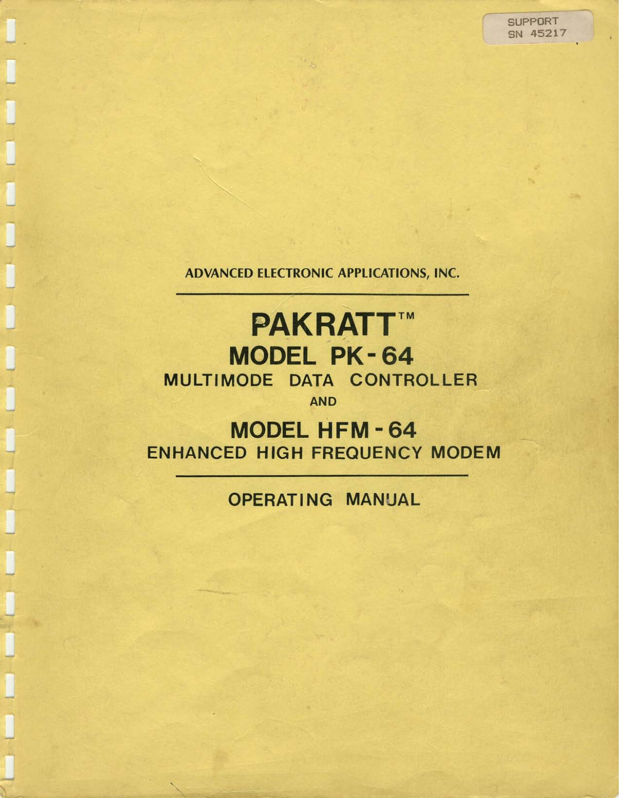 AEA HFM-64, PK-64 User guide - ManualMachine.com