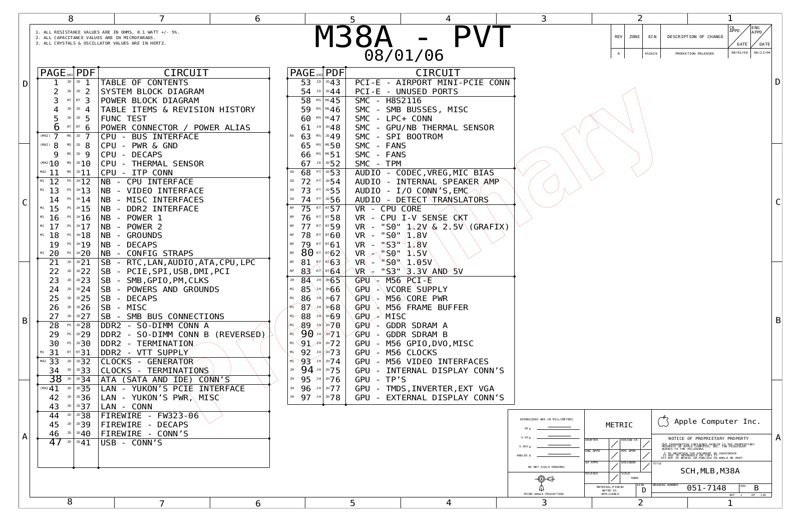 Apple M38A PVT Schematic Rev B