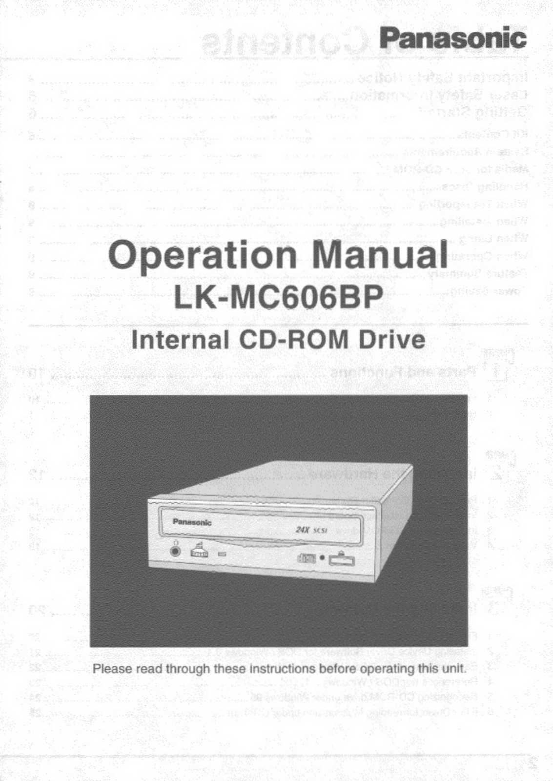 Panasonic LKMC606BP User Manual