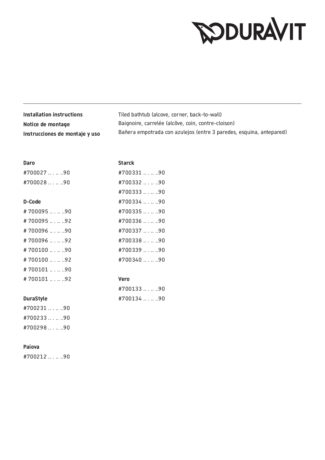 Duravit CBWE1042 innd - ManualMachine.com