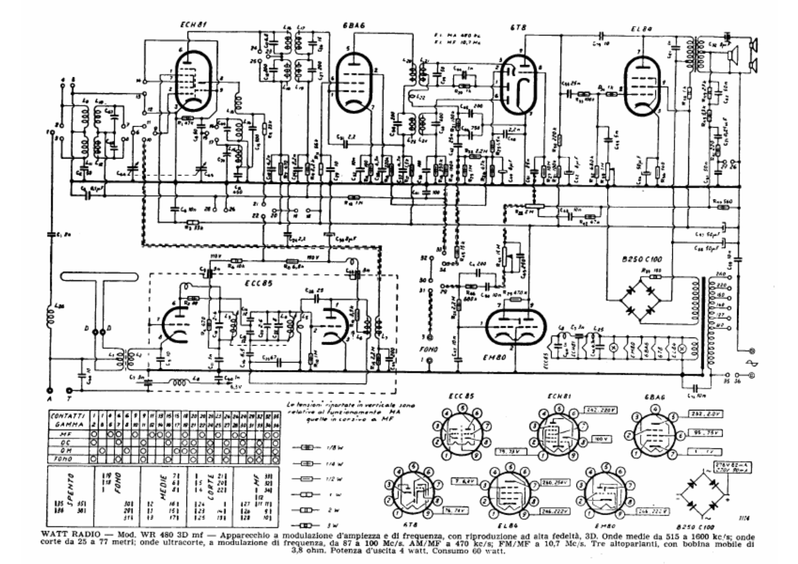 Watt Radio wr480 schematic