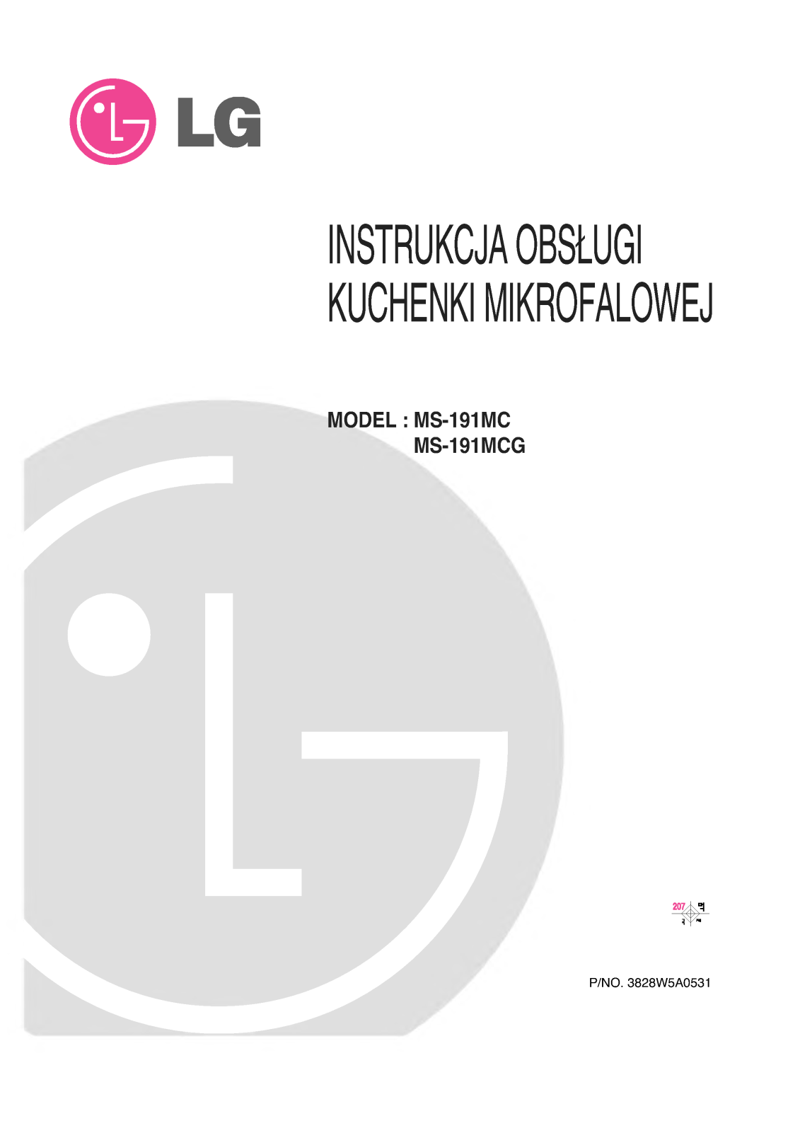 Lg MS-191MC, MS-191MCG User Manual